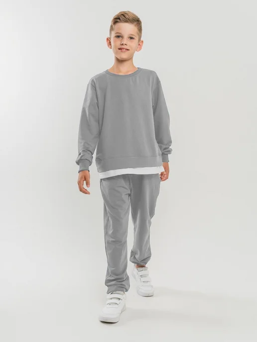 NgocAnh Fashion Подростковый спортивный костюм, серый, фото 3