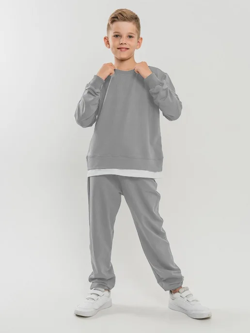 NgocAnh Fashion Подростковый спортивный костюм, серый, фото 5