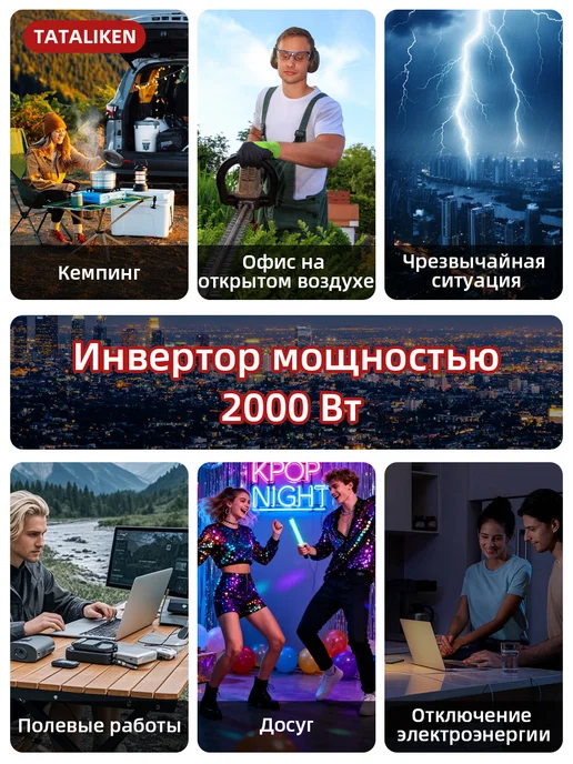 инвертор aвтомобильный2000BT-12B-220B-50HZ, вариант, фото 8