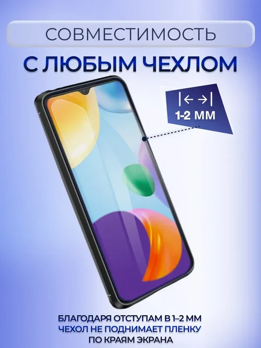 MURAWEI Пленка гидрогелевая на стекло Tecno Spark 40 Pro+ мат 2 шт, 2 шт, фото 3