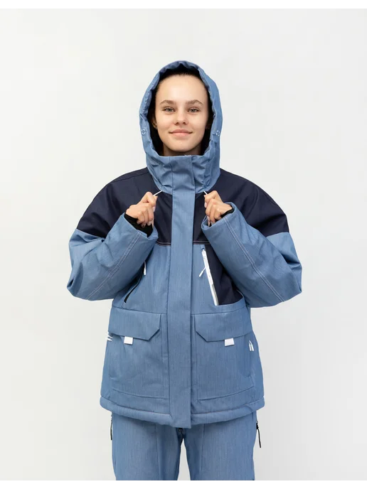 QLUCK Куртка сноубордическая горнолыжная утепленная ART PATTERN, зимняя BOW STYLE, фото 2
