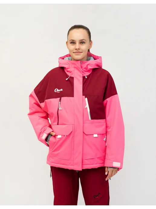 QLUCK Куртка сноубордическая горнолыжная зимняя BOW STYLE, розовый, фото 2
