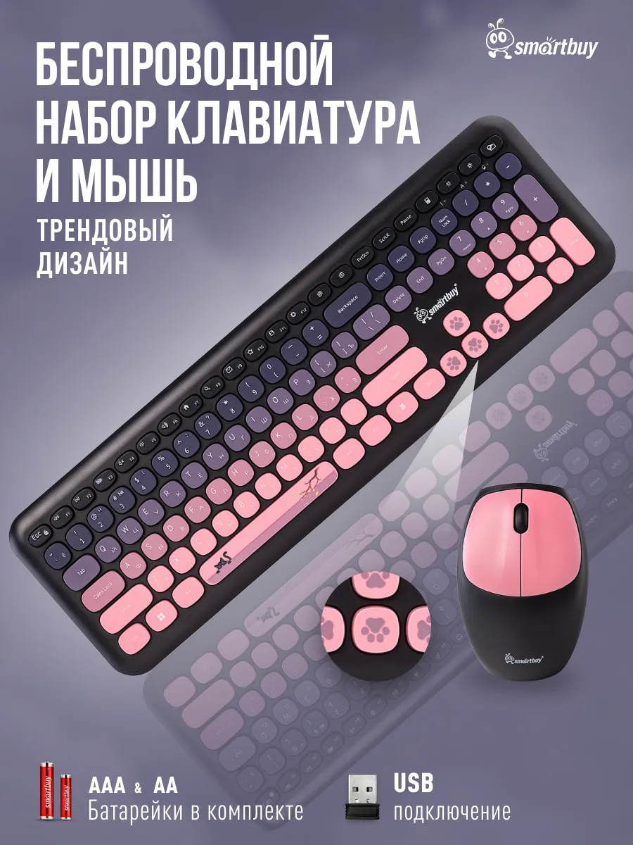 Клавиатура и мышь для компьютера беспроводная
