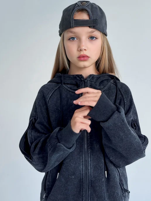 Kids.fly Костюм спортивный подростковый, серый, фото 8