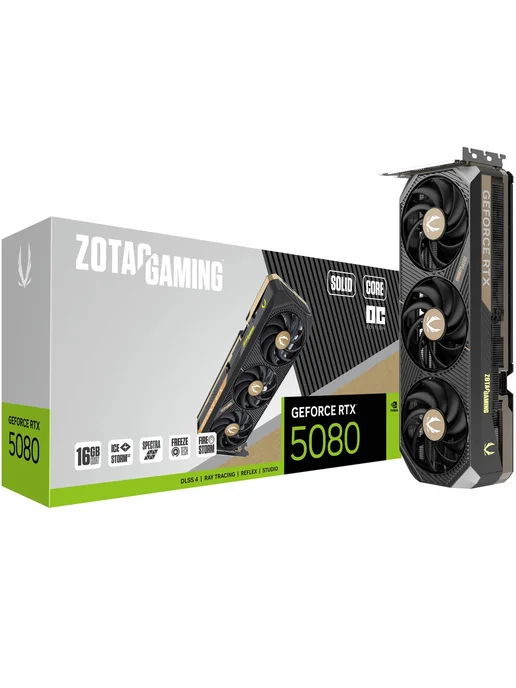 ZOTAC Видеокарта RTX 5080 16 ГБ RTL (ZT-B50800J2-10P), 16 ГБ