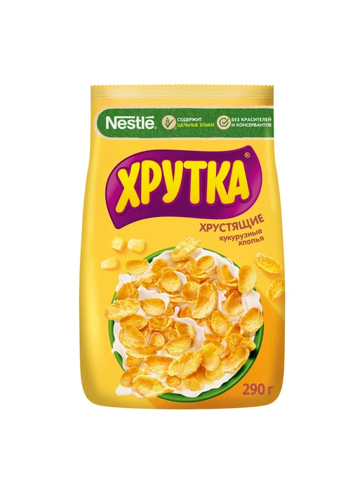 Хрутка Готовый завтрак кукурузные хлопья 290г 1шт, 290 г, 2 шт, фото 4