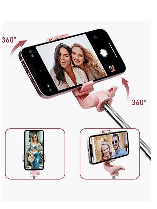 oppo Штатив для телефона монопод трипод 72 см, розовый, фото 5