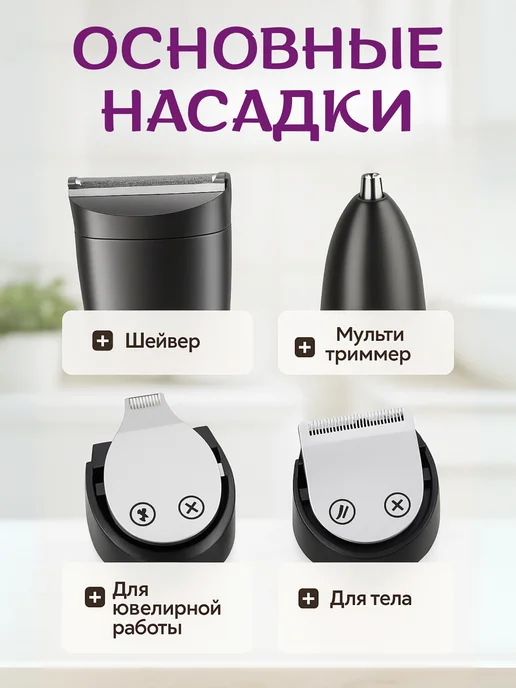 МаркетONE Триммер 13в1 King Professional KP-2103, черный, фото 2