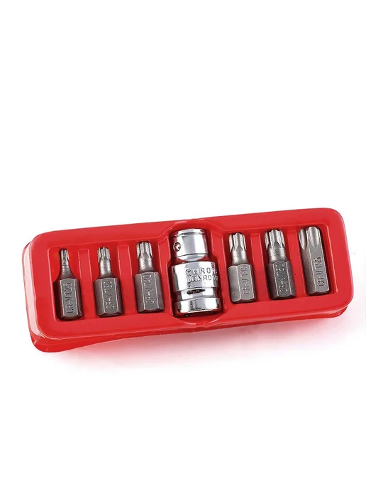Vorel Набор бит TORX 1 2 7 предметов 66570, серый