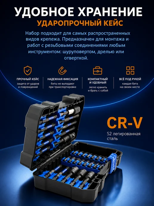 Reli Ware Tools Набор бит и насадок для шуруповерта 31 предмет, вариант, фото 3