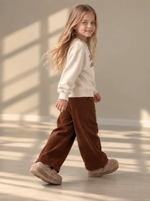 MonAleon for kids Костюм "папина слабость" для девочки, бежевый, фото 6