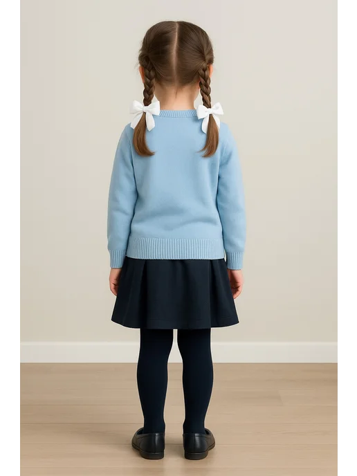 Свитшот детский в школу, голубой, фото 4