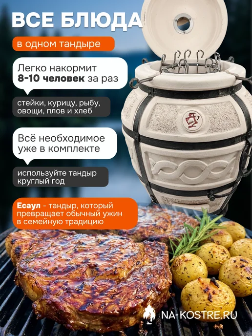 Тандыры Амфора Тандыр Есаул откидной, вариант, фото 8