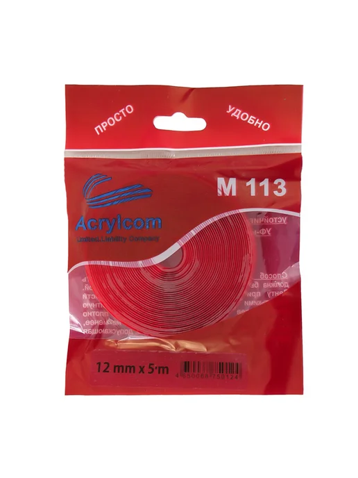 Acrylcom Скотч двухсторонний акриловый прозрачный 8мм x 5м, 5 м, фото 2