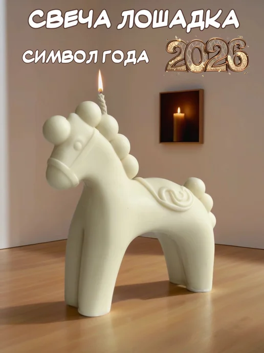 Свеча интерьерная Лошадка Candles Lab
