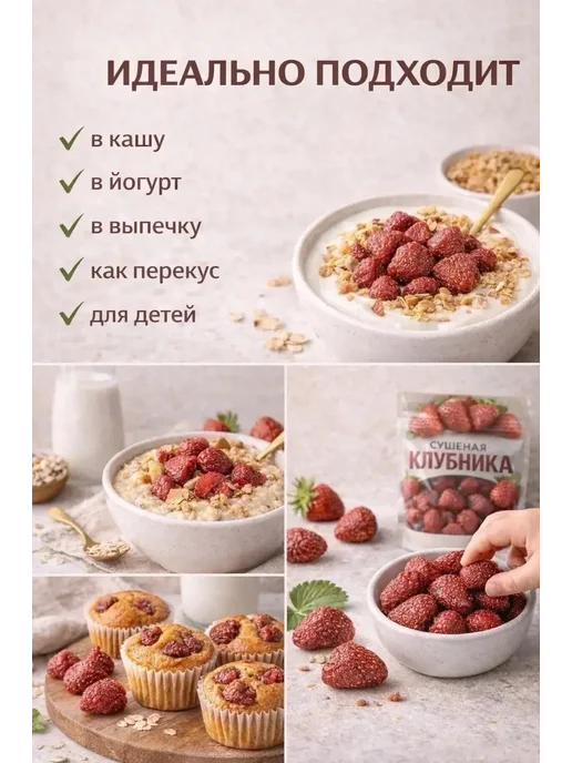 Клубника сушеная натуральная 500гр, 500 г, фото 4