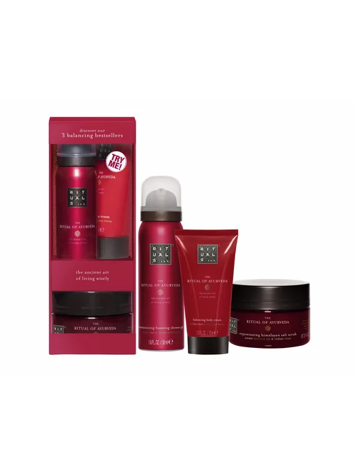 RITUALS Подарочный набор 3в1 "Ayurveda" миндаль и индийская роза, красный, фото 5