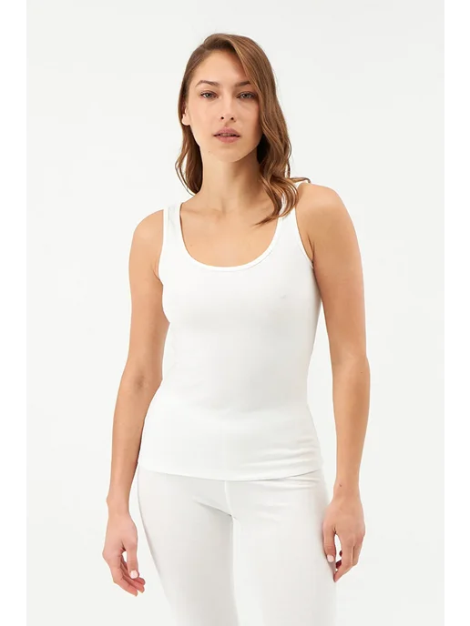 NIKARAQUA SHOP Термобелье термомайка с начесом зимняя, белый, фото 7