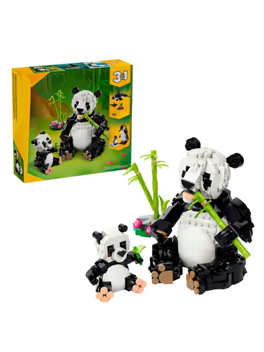LEGO.. Конструктор Дикие животные семья панд 3 в 1 626 деталей, вариант