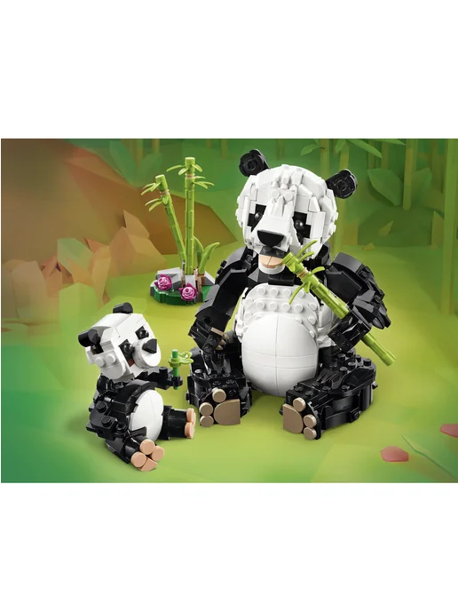 LEGO.. Конструктор Дикие животные семья панд 3 в 1 626 деталей, вариант, фото 6
