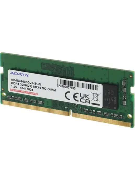 ADATA Оперативная память DDR4 DIMM 1x8Гб, 25600МБ с 3200 МГц, 1x8, 8 ГБ, sodimm, фото 3