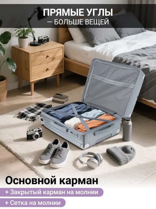 Чемодан на колесах L ручная кладь L (79см 95л), 95 л, фото 2