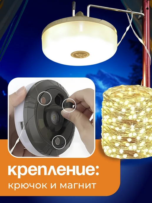 MigMax Кемпинговый фонарь с LED-гирляндой 10 м F-015, 10 м, фото 2