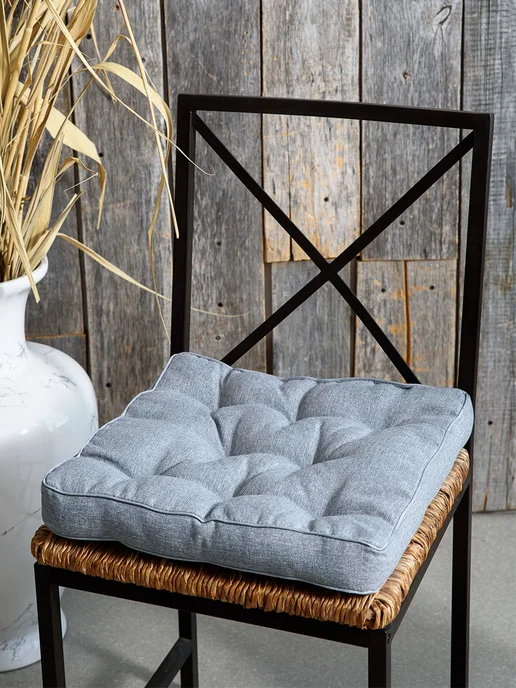 Bio-Line Подушка на стул квадратная 40х40 высокая на табурет ikea, 40x40, фото 6