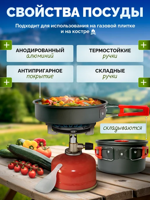 TeploStore Набор походный туристической посуды 7 шт, 7 шт, фото 3