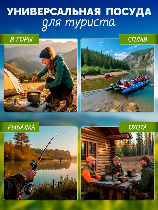 TeploStore Набор походный туристической посуды 7 шт, 7 шт, фото 5