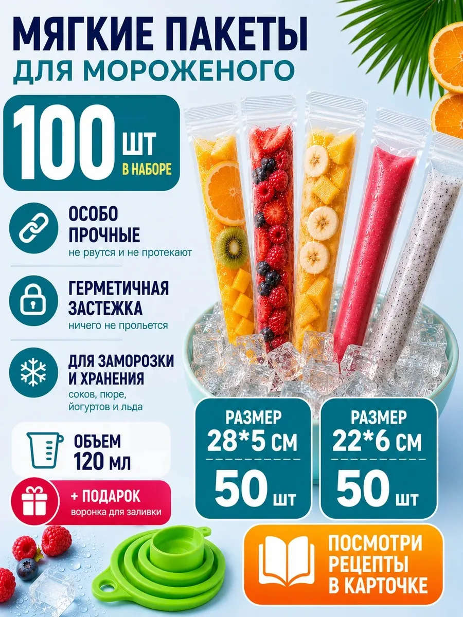 Форма для мороженого пакет для фруктового льда