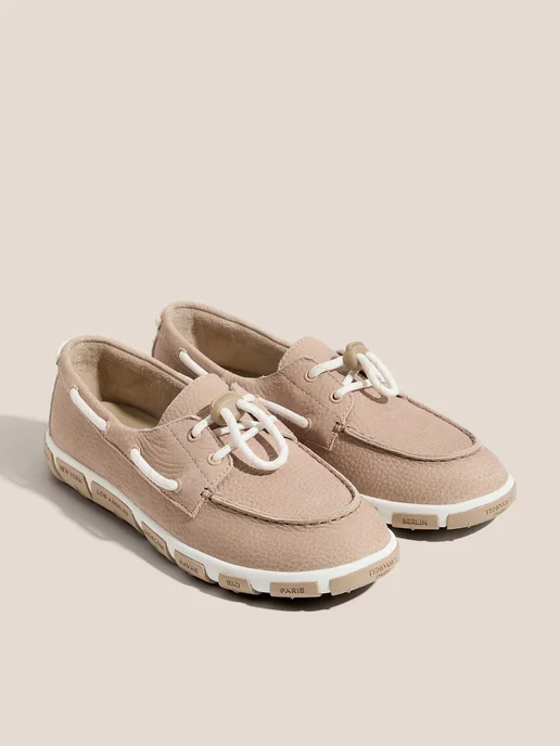 Tendance Топсайдеры летние из нубука натуральные, бежевый, фото 2