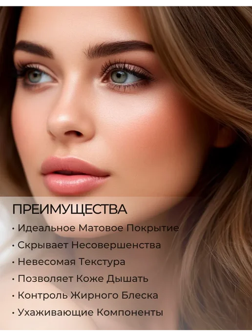 BIELITA Тональный крем LAB colour Matt Liquid Powder 01, бежевый, фото 2