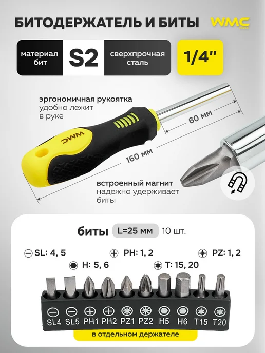 WMC Tools Набор инструментов для ремонта 108 предметов, черный, фото 7
