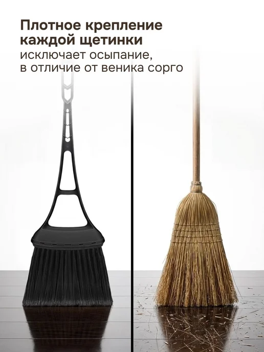Spin&Clean Веник и совок набор для уборки, черный, фото 7