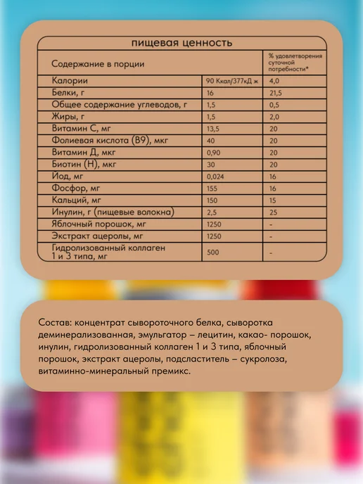 choup choup Протеин с коллагеном и антиоксидантами женский шоколад, вариант, фото 6