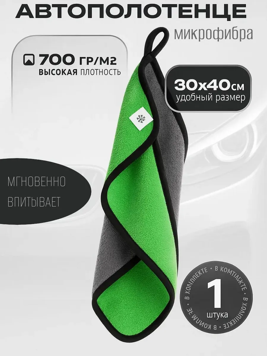 Салфетка микрофибра универсальная 30х40см двусторонняя