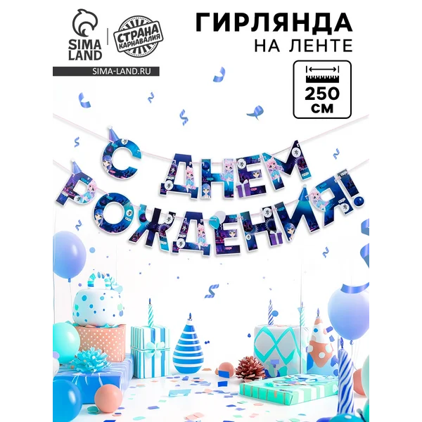 Гирлянда с днем рождения аниме