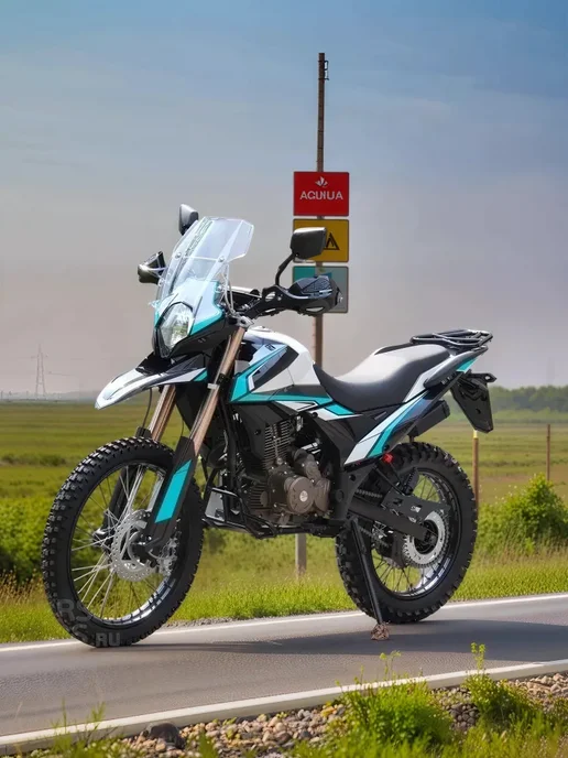 ТЕХНОМОТОРФ Мотоцикл ADVENTURE 250 c ПТС (голубой), голубой, фото 2