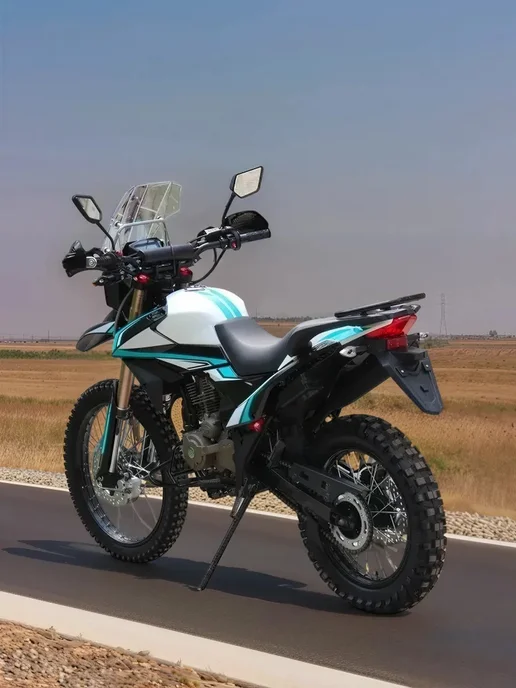 ТЕХНОМОТОРФ Мотоцикл ADVENTURE 250 c ПТС (голубой), голубой, фото 3