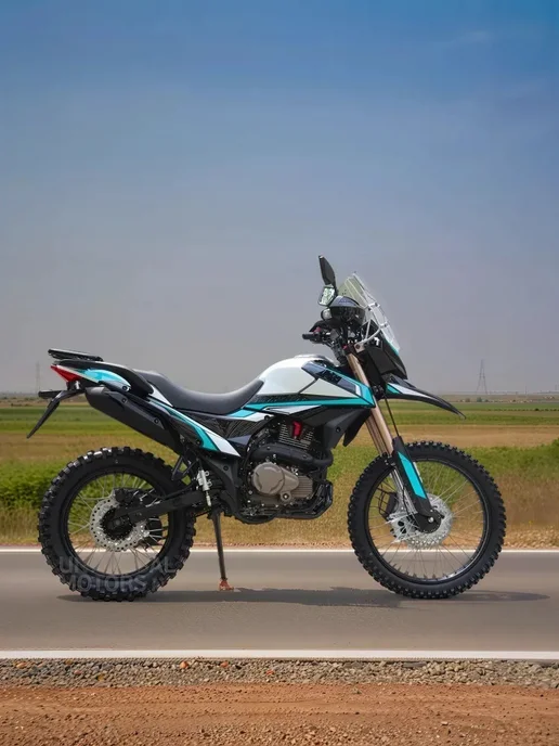 ТЕХНОМОТОРФ Мотоцикл ADVENTURE 250 c ПТС (голубой), голубой, фото 4