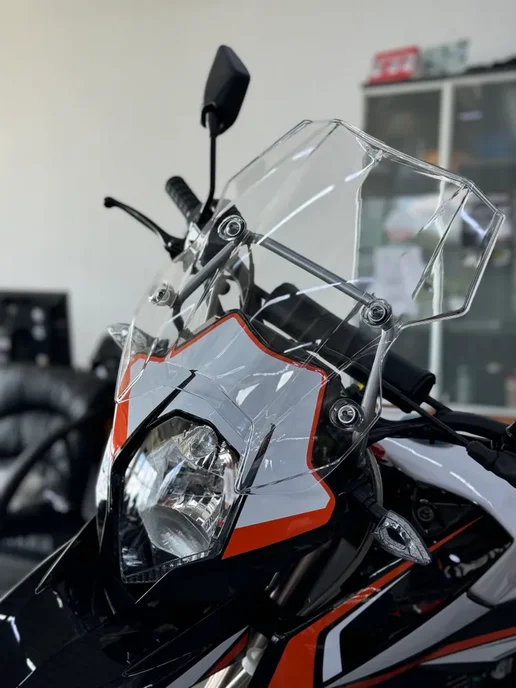 ТЕХНОМОТОРФ Мотоцикл ADVENTURE 250 c ПТС (голубой), оранжевый, фото 5