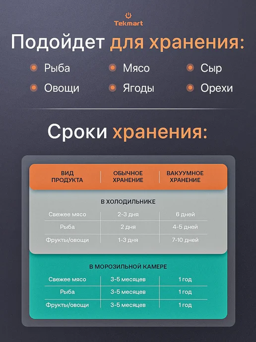 Tekmart Пакеты для вакууматора рифленые пищевые 17х25 см 100 шт, 50 шт, фото 6