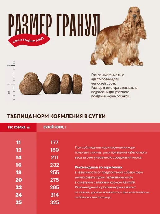 Сухой корм KARMY для собак, взрослые, средние, телятина, 2,062 кг, фото 5