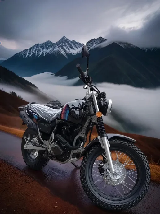 ТЕХНОМОТОРФ Мотоцикл SCOUT TW200 GREY с ПТС, черный, фото 2