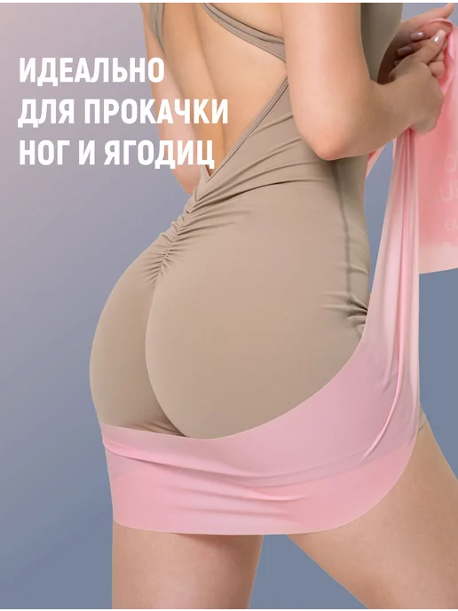 SPORT GURU Резинка для фитнеса эспандер ленточный, фиолетовый, фото 3