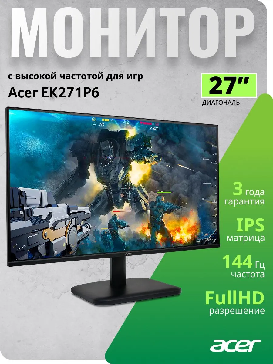Монитор 27" EK271P6bi, черный
