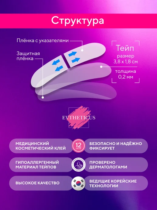 EVTHETICUS Пластырь для подтяжки лица, вариант, фото 5
