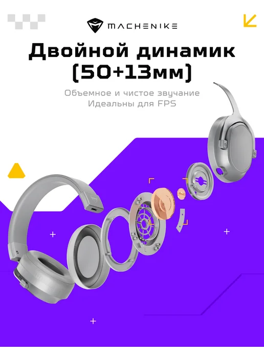 Игровая гарнитура GX30 Moonlight проводная с микрофоном USB, голубой, фото 2