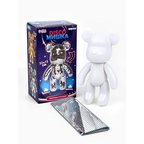 Зеркальная алмазная мозаика bearbrick Disco Bear
